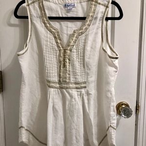 100% linen sleeveless top
